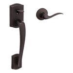 Kwikset Prescott Handle with Tustin Lever, Venetian Bronze